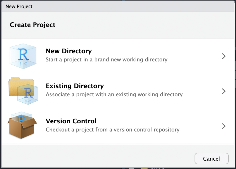 Choosing project directory